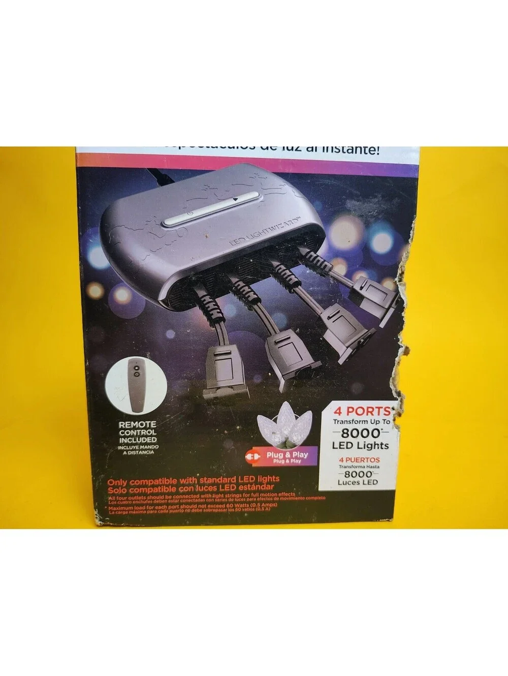 Lumations LED Light Wizard Christmas Light Show Controller 4 Port Remote Timer